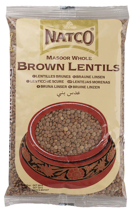 Natco Brown Lentils (masoor Whole With Skin)  - 2 Kg