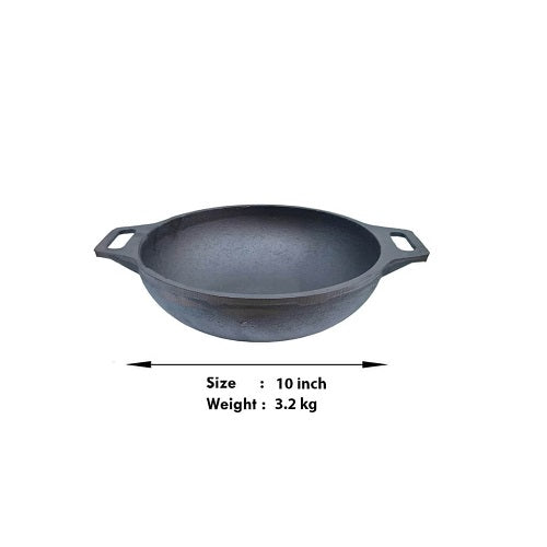 Cast Iron Kadai / Vanali - 10 inch