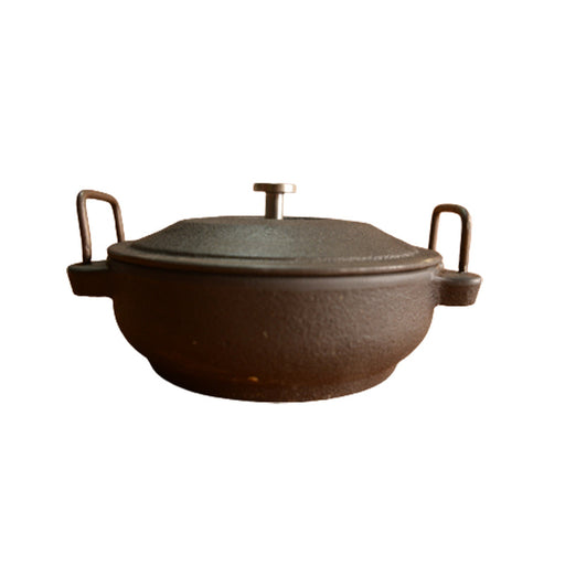 Cast iron kadai with lid - 7 inch - FromIndia.com