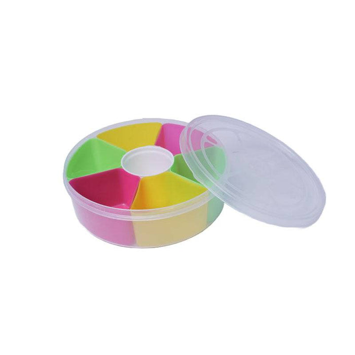 Colorfull Transparent Masala Box Round - 1 Pc