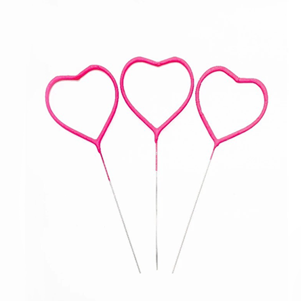 9 Inch HEART Shape Color Sparkler - 1 Box (3 Pcs)