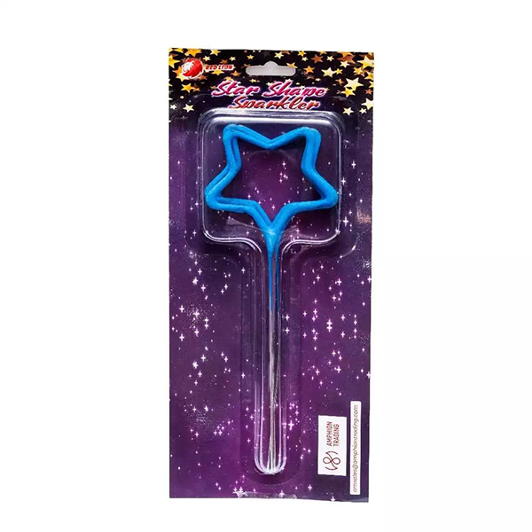 9 Inch STAR Shape Color Sparkler - 1 Box (3 Pcs)