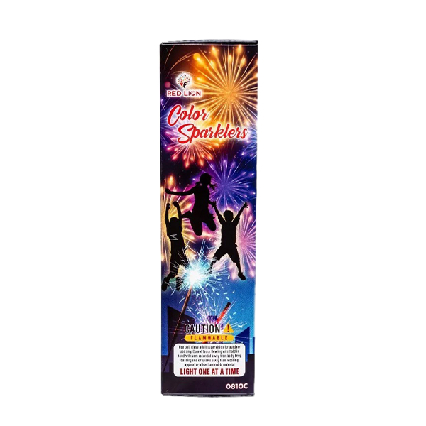 10 Inch Color Sparklers - 1 Box (50 Pcs)