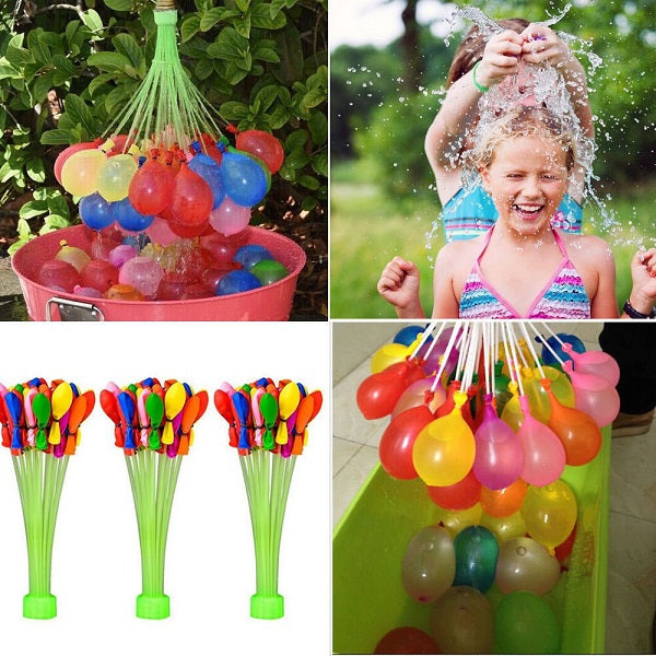 Darling Magic Balloon for Holi Water Balloons No Need to Tie Knots Crazy Quick Fill in 60 Seconds with 1 Universal tap Adapter   - (111 Balloons) Mix Color