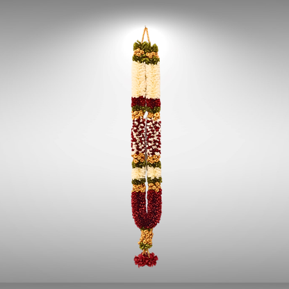 Decorative Ribbon Maroon Garland - 4 Feet