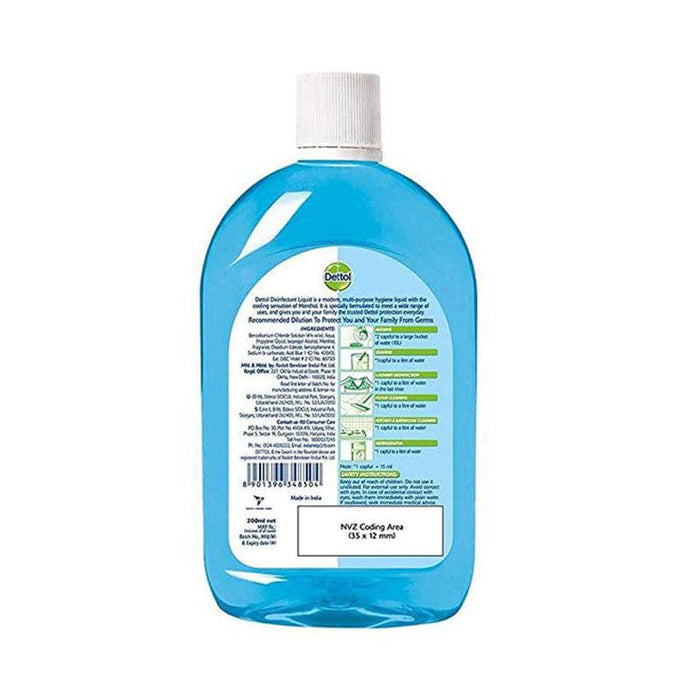 Dettol Disinfectant Menthol Cool Liquid  - 200 ml