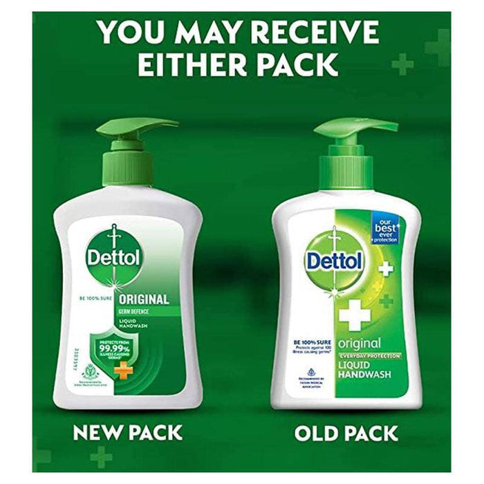 Dettol Original Antibacterial Hand Wash Bottle With Rose  - 200 ml + Free 175 ml Refill