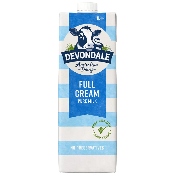 Devondale UHT Full Cream Milk (Australia) - 1 L