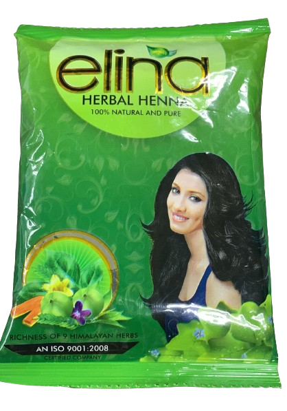 Elina Herbal Henna 100% Natural Organic Richness of 9 Himalayan Herbs - 1 Pc