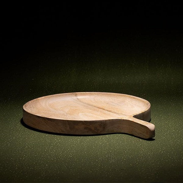 Ellementry Ochre Mango Wood Platter For Kitchen/Gifting Purpose/Tableware(WDETA2317) - 1 Pc
