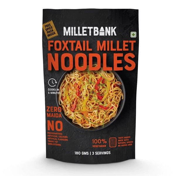 Millet Bank Foxtail Millet Hakka Noodles - 180 g