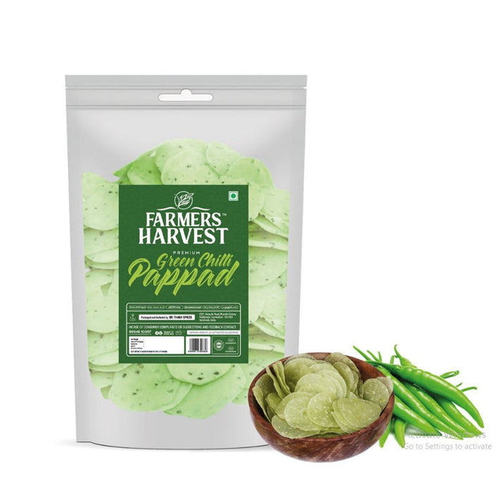 Farmers Harvest Green Chilli Pappad  - 200 g