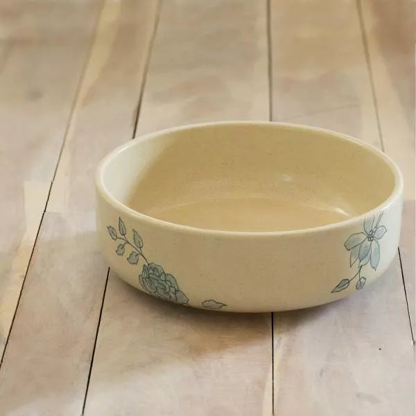 Ellementry Fiore Ceramic Serving Bowl For Kitchen/Gifting Purpose(SWTEA1766) - 1 pc 24 cm x 24 cm x 8 cm (LxWxH)