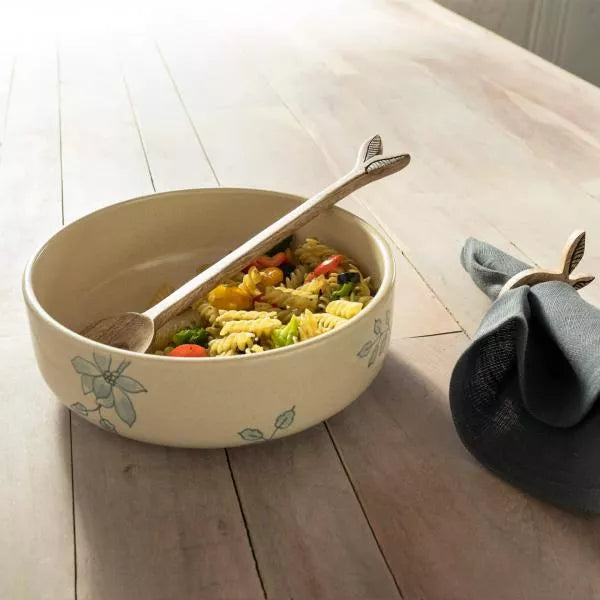 Ellementry Fiore Ceramic Serving Bowl For Kitchen/Gifting Purpose(SWTEA1766) - 1 pc 24 cm x 24 cm x 8 cm (LxWxH)