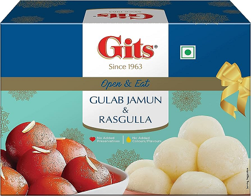 GITS Combo(Gulab Jamun 500g and Rasgulla 500g) - 1Kg