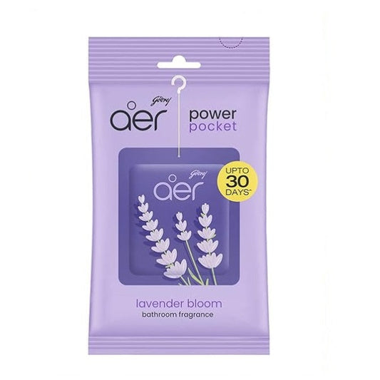 Godrej Aer Power Pocket Bathroom Freshener Germ Protection Lavender - 10 g(Pack of 3)