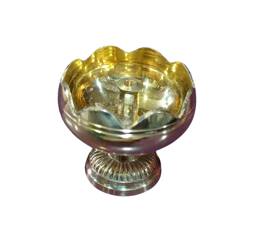 Brass Bowl Nandha Diya (Vilakku) Gold Plated Specially From Nachiyarkovil Kumbakonam - 1 Pc