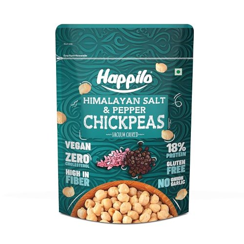 Happilo Premium Super Snack Himalayan Salt & Pepper Chickpeas Crunchy and Delicious Super Healthy - 110 g