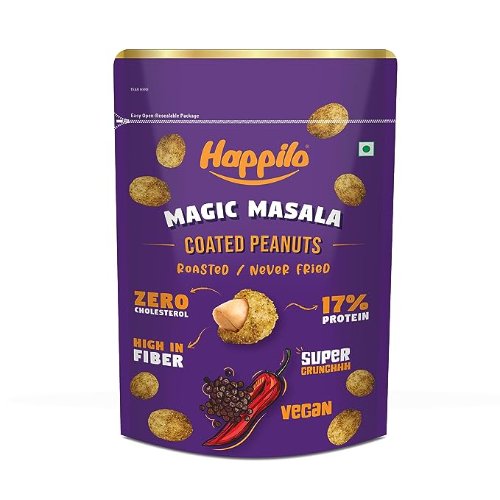 Happilo Premium Super Snack Magic Masala Peanut  Crunchy and Nutty High in Protein and Dietary Fibre - 150 g