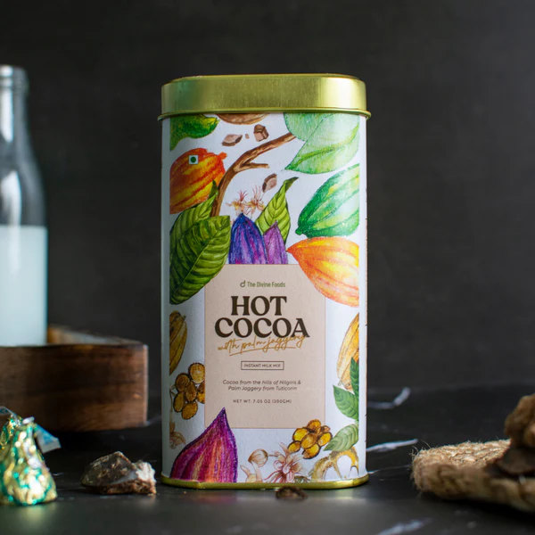 The Divine Foods Natural Hot Cocoa Powder with Palm Jaggery - 200 g