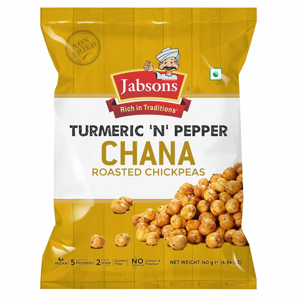 Jabsons Roasted Turmeric N Pepper Channa - 140 g