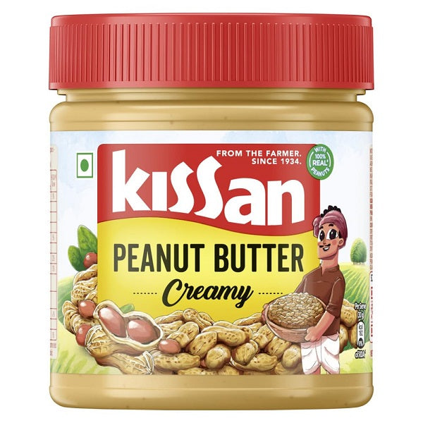 Kissan Creamy Peanut Butter High Protein | With Perfectly Roasted Peanuts Naturally Gluten Free - 350 g