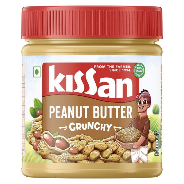 Kissan Crunchy Peanut Butter High Protein | With Perfectly Roasted Peanuts Naturally Gluten Free - 350 g