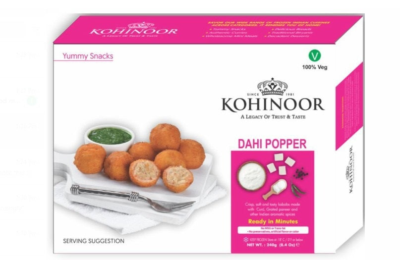 KOHINOOR Frozen Dahi Poppers (Chilled) - 340 g