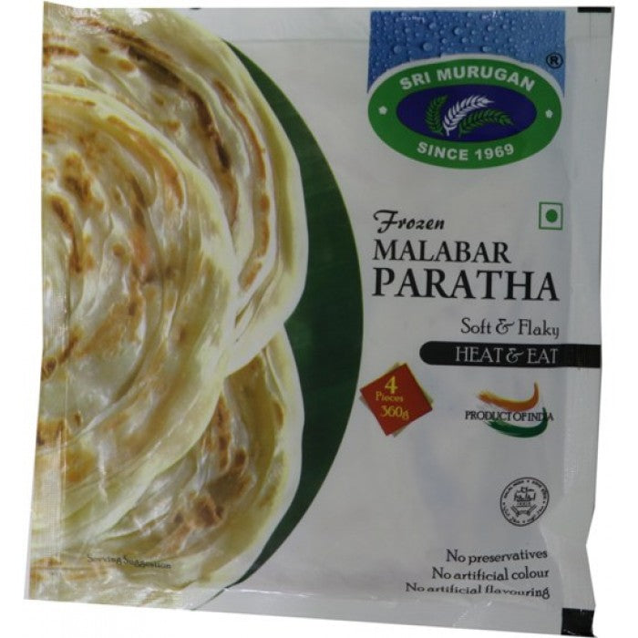 Sri Murugan Soft & Flaky Malabar Paratha (Frozen) - 360 g / 4 per pack