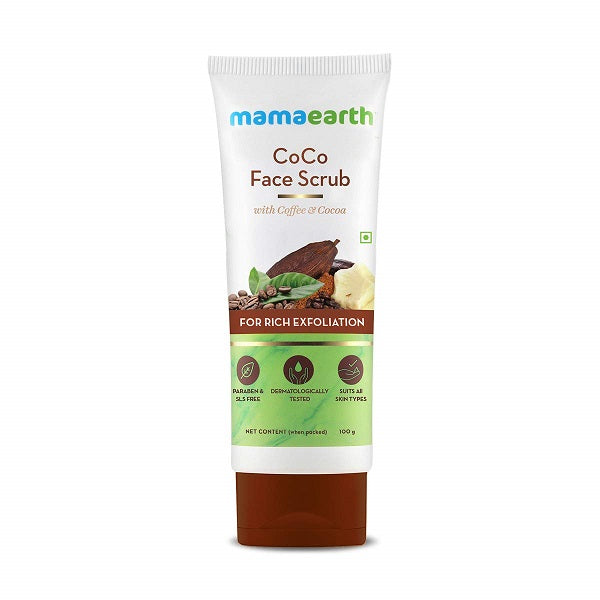 Mamaearth CoCo Face Scrub With Coffee & Cocoa for Rich Exfoliation - 100 g