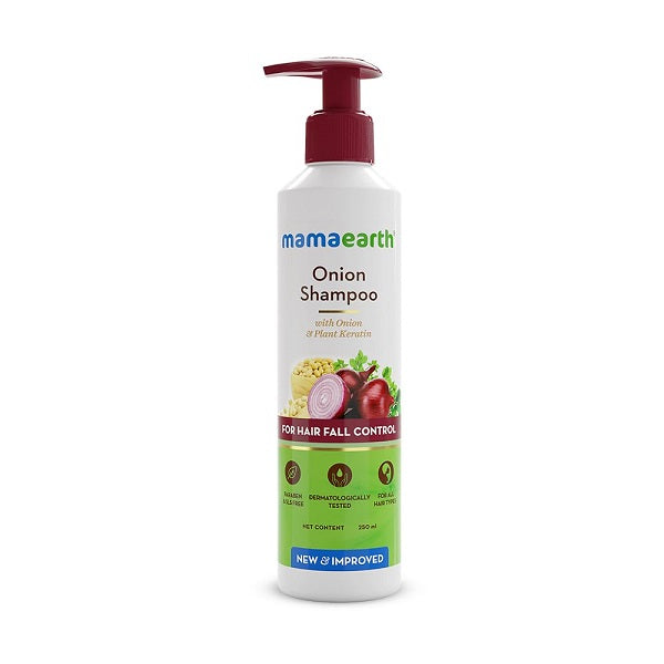 Mamaearth Onion Hair Fall Shampoo for Hair Growth & Hair Fall Control With Onion Oil & Plant Keratin - 400 ml