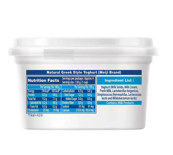 Meiji Natural Greek Style Yoghurt -  500 g
