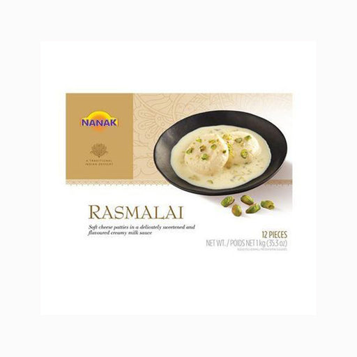 NANAK Original Rasmalai (Made From Milk) Chilled 1 Kg App. 12 Pcs - FromIndia.com