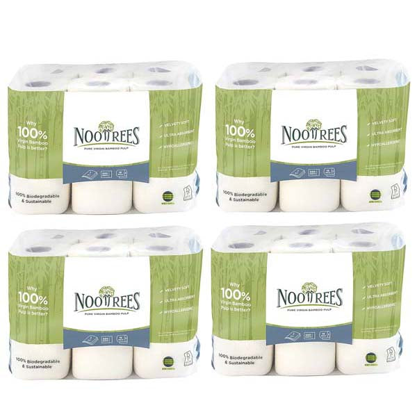 NooTrees Bamboo 3 ply Bathroom Rolls - 10 Rolls x 220 Sheets