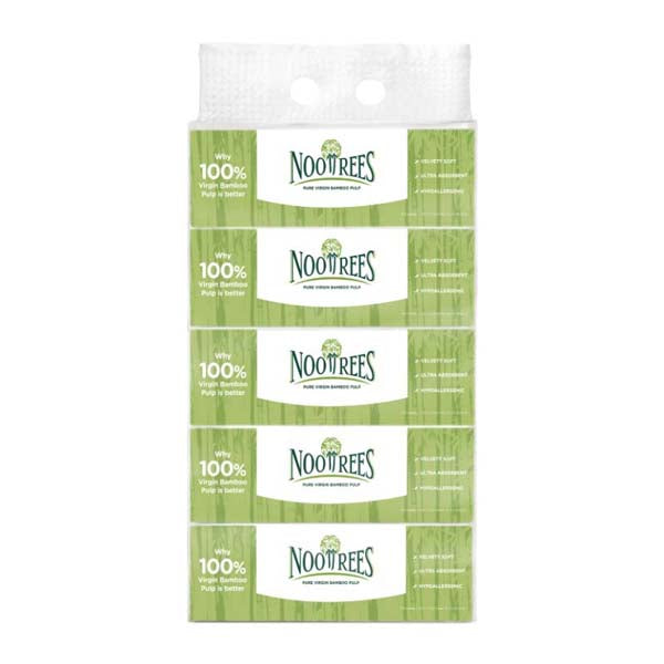 NooTrees Bamboo 3 ply Facial Tissues Box - 5 x 100 Sheets