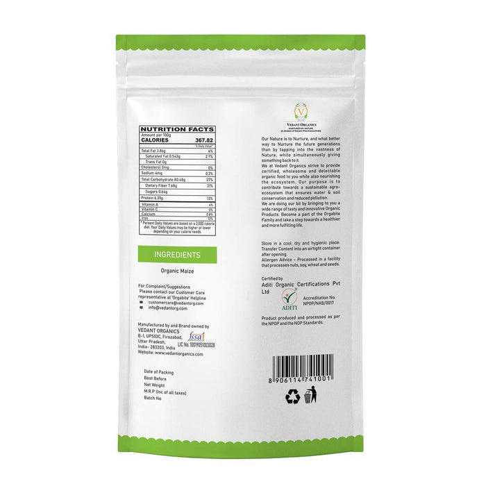 Orgabite Corn Flour (Certified ORGANIC) - 500 g