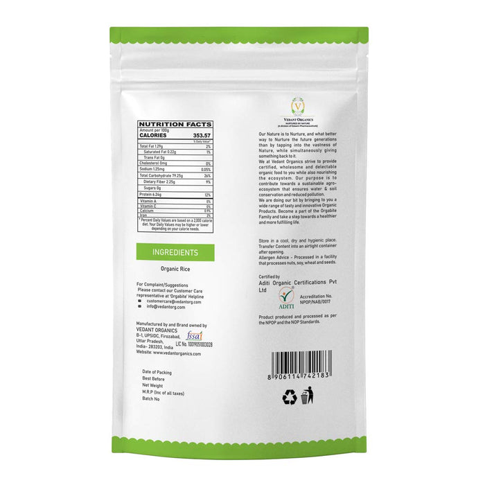 Orgabite Rice Flour (Certified ORGANIC) - 500 g