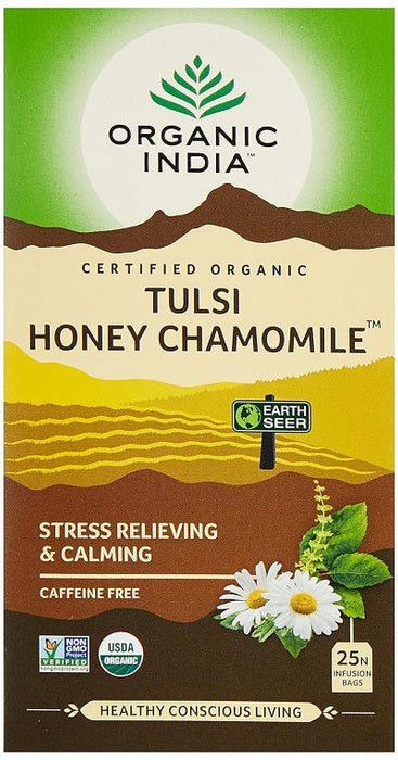 Organic India Honey Chamomile Tea (Certified Organic) - 100 ~ 25 Bags