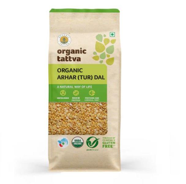 Organic Tattva Toor Dal (Certified ORGANIC) - 1 Kg