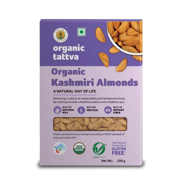 Organic Tattva Kashmiri Almonds (Certified ORGANIC) - 250 g