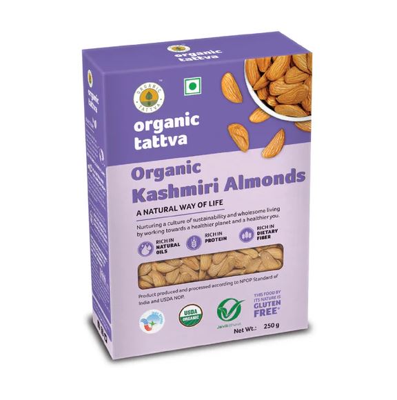 Organic Tattva Kashmiri Almonds (Certified ORGANIC) - 250 g