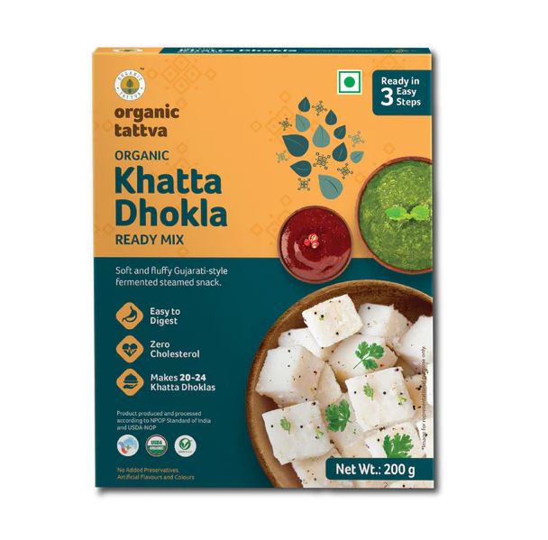 Organic Tattva Khatta Dhokla Ready Mix(Certified ORGANIC) - 200 g