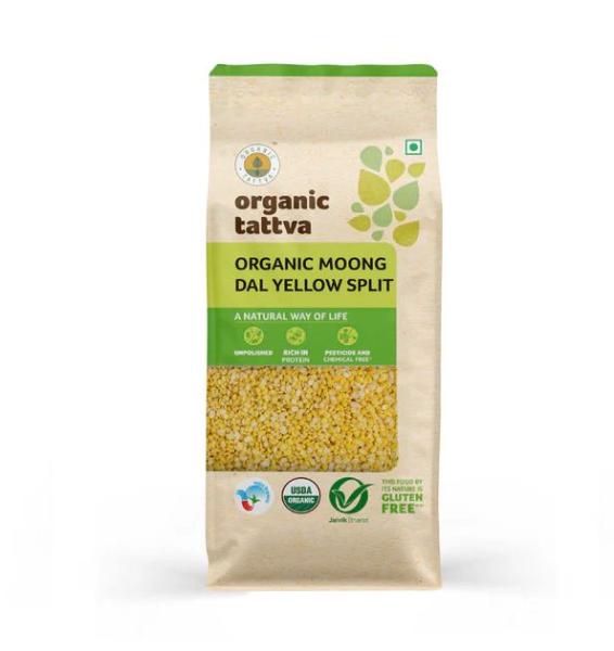 Organic Tattva Yellow Moong Dal (Certified ORGANIC) - 1 Kg