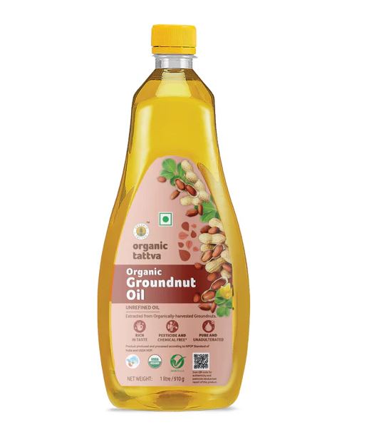 Organic Tattva Groundnut Oil(Certified ORGANIC) - 1 L