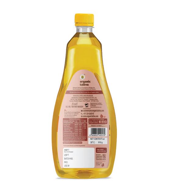 Organic Tattva Groundnut Oil(Certified ORGANIC) - 1 L