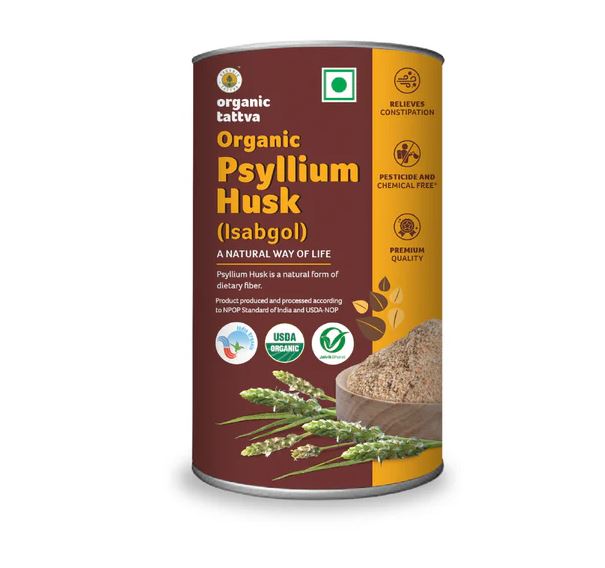 Organic Tattva Psyllium Husk Isabgol (Certified ORGANIC) - 100 g