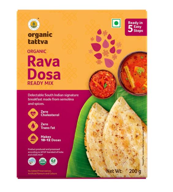 Organic Tattva Rava Dosa Ready Mix(Certified ORGANIC) - 200 g