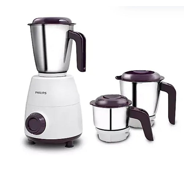 Philips HL7505 500W Mixer Grinder (White and Purple) - 1 Pc