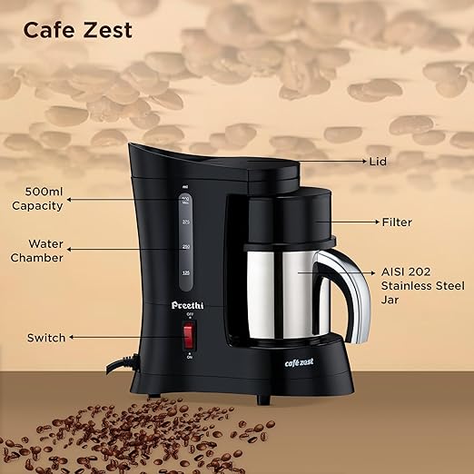 Preethi Cafe Zest Coffee Maker - 28 Cm