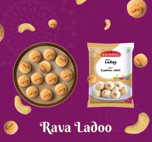 Krishna Readymade Rava/Semolina (Sooji/Suji) Ladoo Mix - 500 g